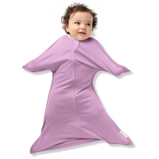 SleepingBaby Zipadee-Zip Transition Swaddle - Manta para bebé con cremallera para envolver con comodidad - Manta portátil espaciosa para cambios de pañal fáciles - Lavanda clásica, X-Pequeño (3-6