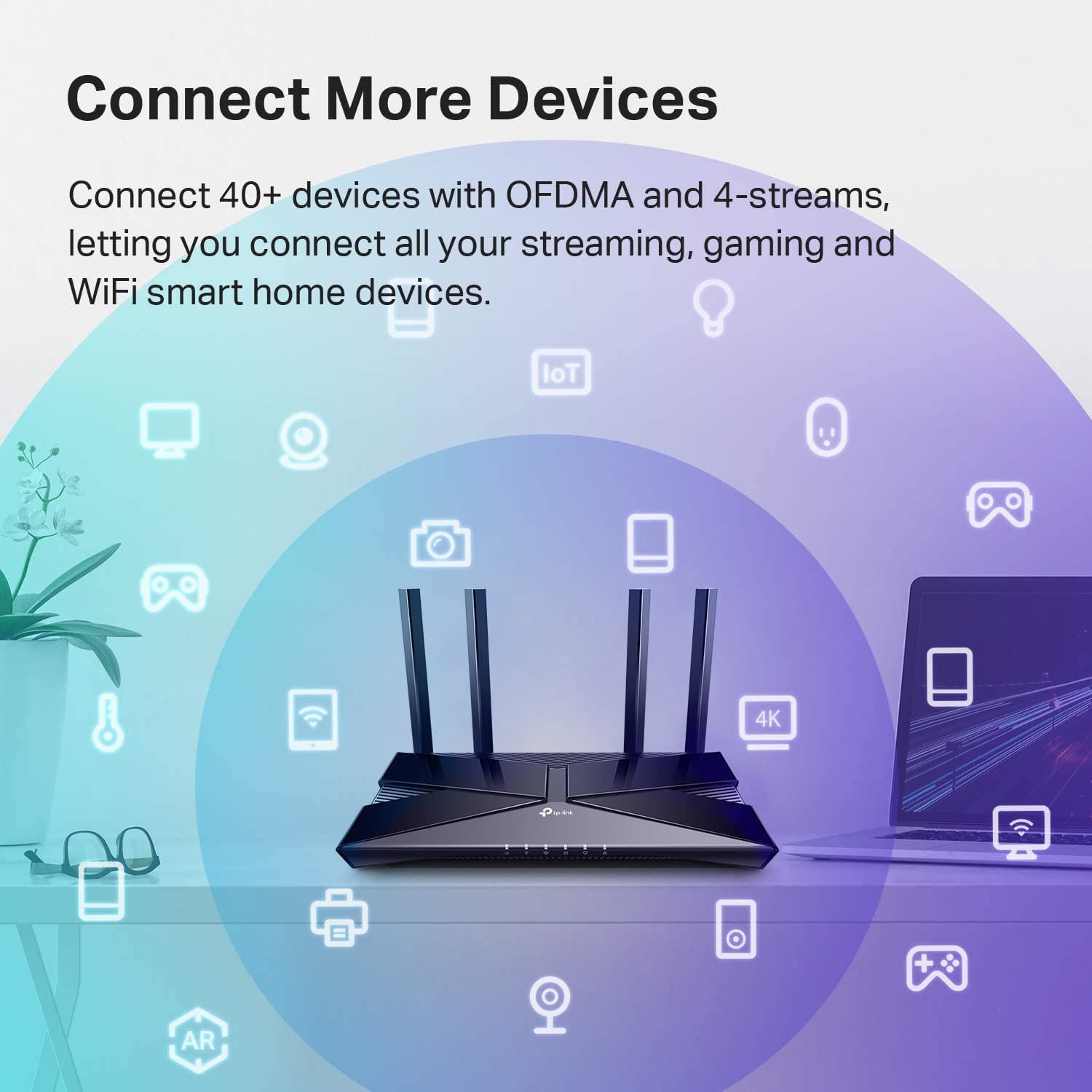 Router WiFi 6 TP-Link AX1800 Gigabit Dual Band con Alexa