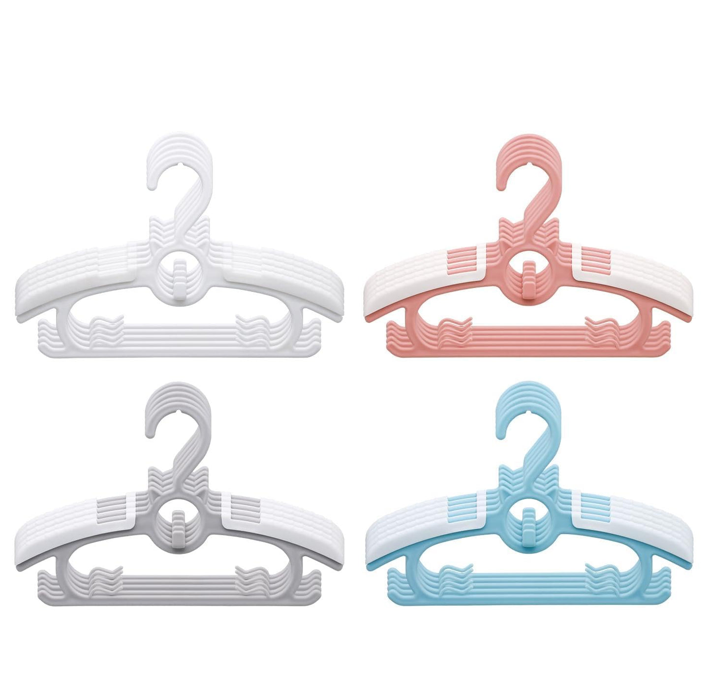 Gencuoir Perchas para guardería de bebé, ultradelgadas, antideslizantes y extensibles para ropa de recién nacido, paquete de 20 perchas de 28-35 cm ajustables para niños y niñas