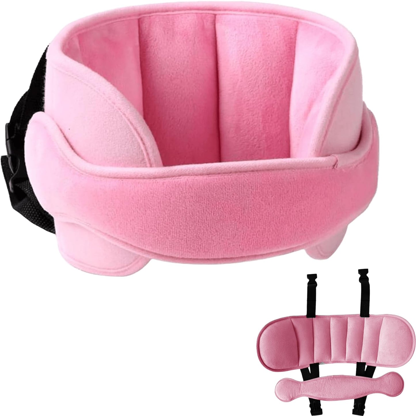 Soporte para la Cabeza del Asiento del Automóvil para Niños (Rosa)