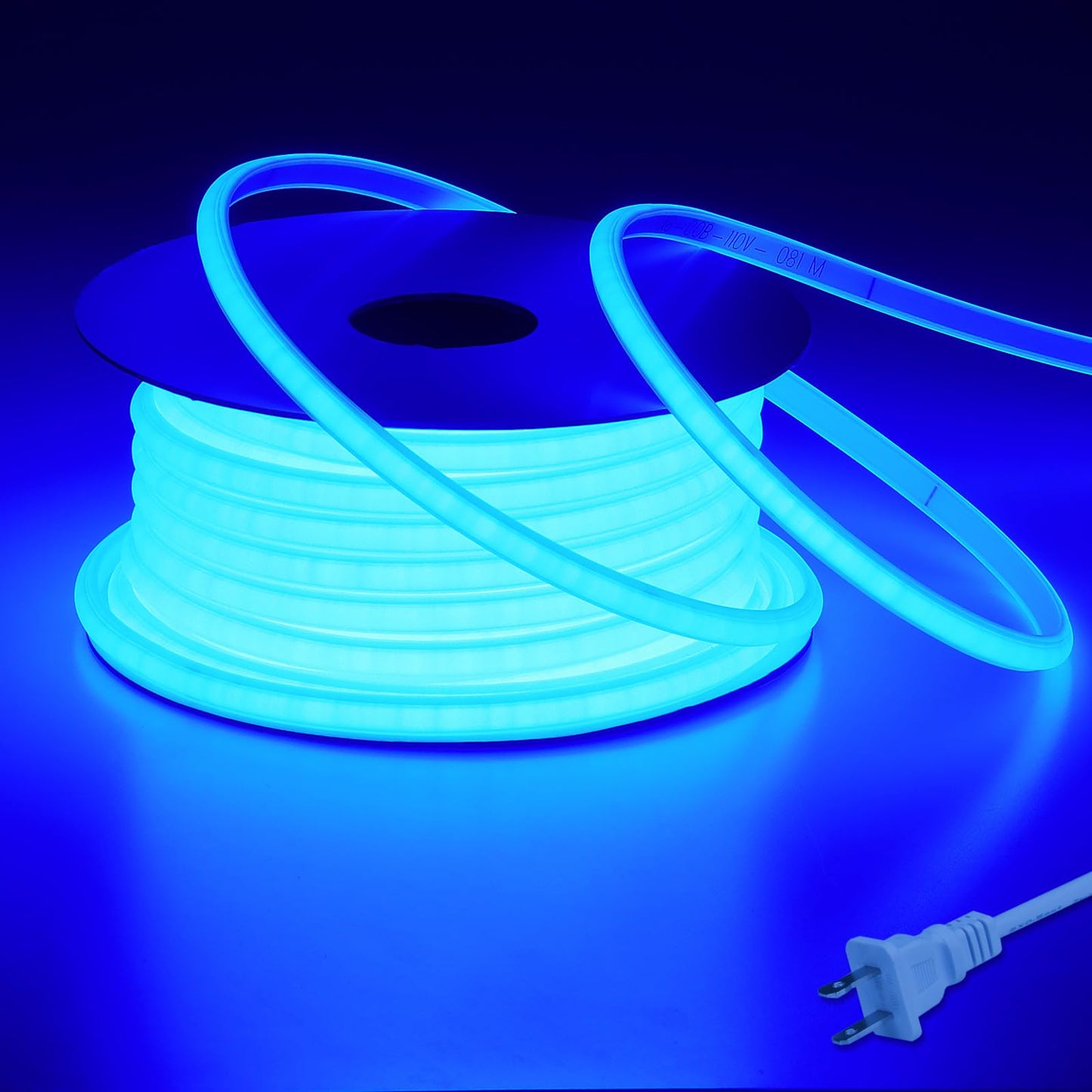 BENLUN Tira LED COB 110V 20 Metros, Azul Luces de LED Exterior Impermeable, 10W/M CRI 90+ Flexible Luz LED sin Transformador para Habitacion Techo, Decoración, Patio