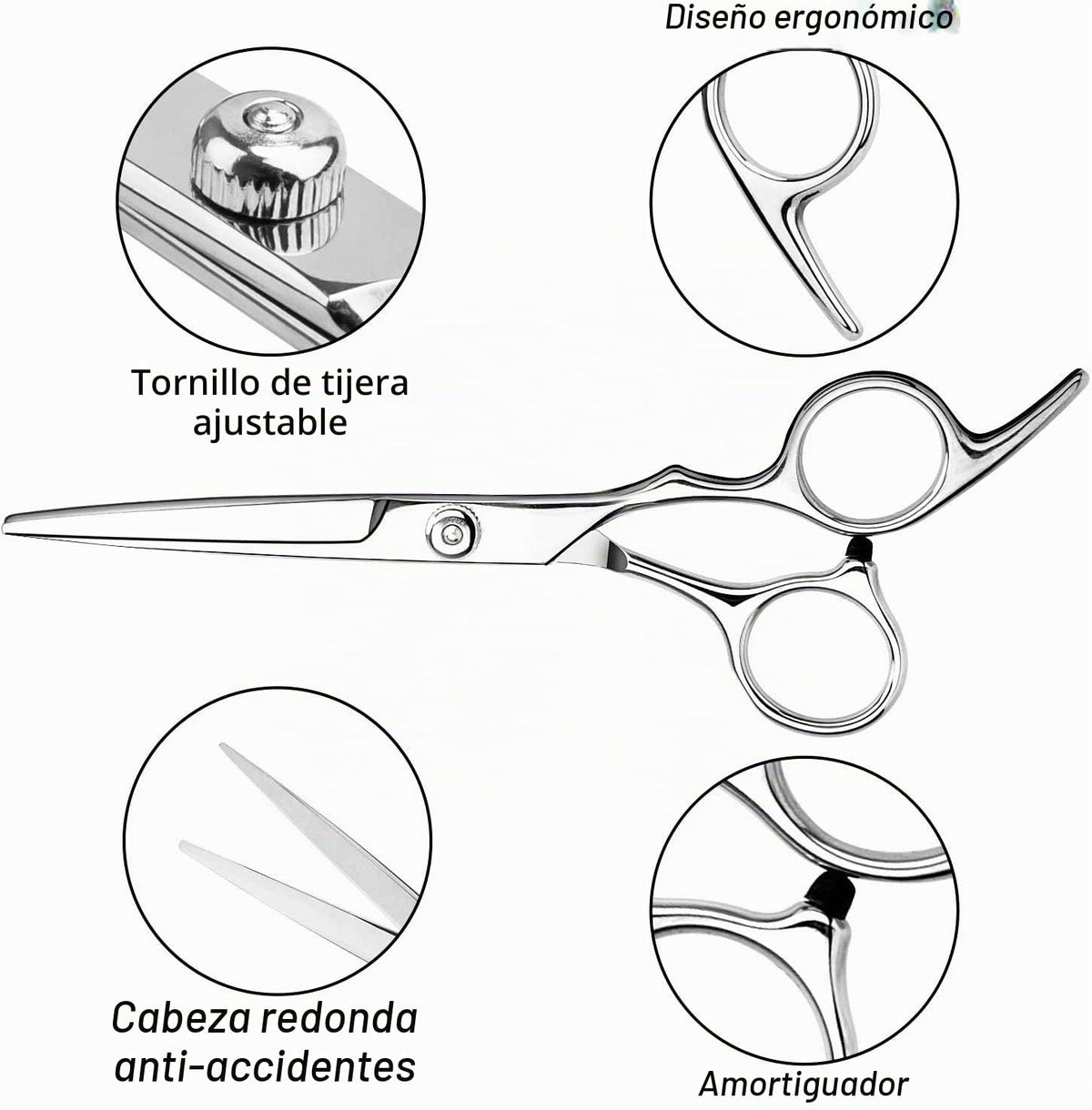 Tijeras para Cabello Tijeras para Cortar Cabello Acero Inoxidable 6