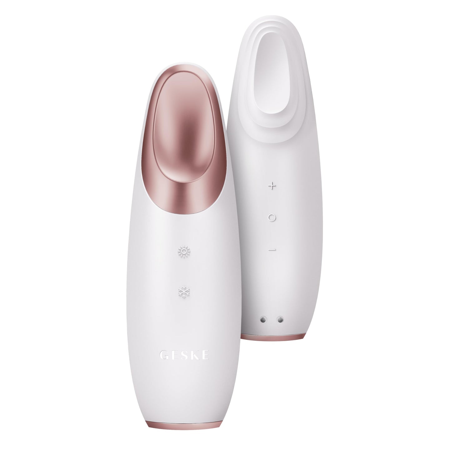 GESKE | SmartAppGuided™ Warm & Cool Eye Energizer | 6 en 1 | Masajeador de ojos | Masajeador anti ojeras | Eliminar bolsas y párpados caídos | Masaje ocular eléctrico