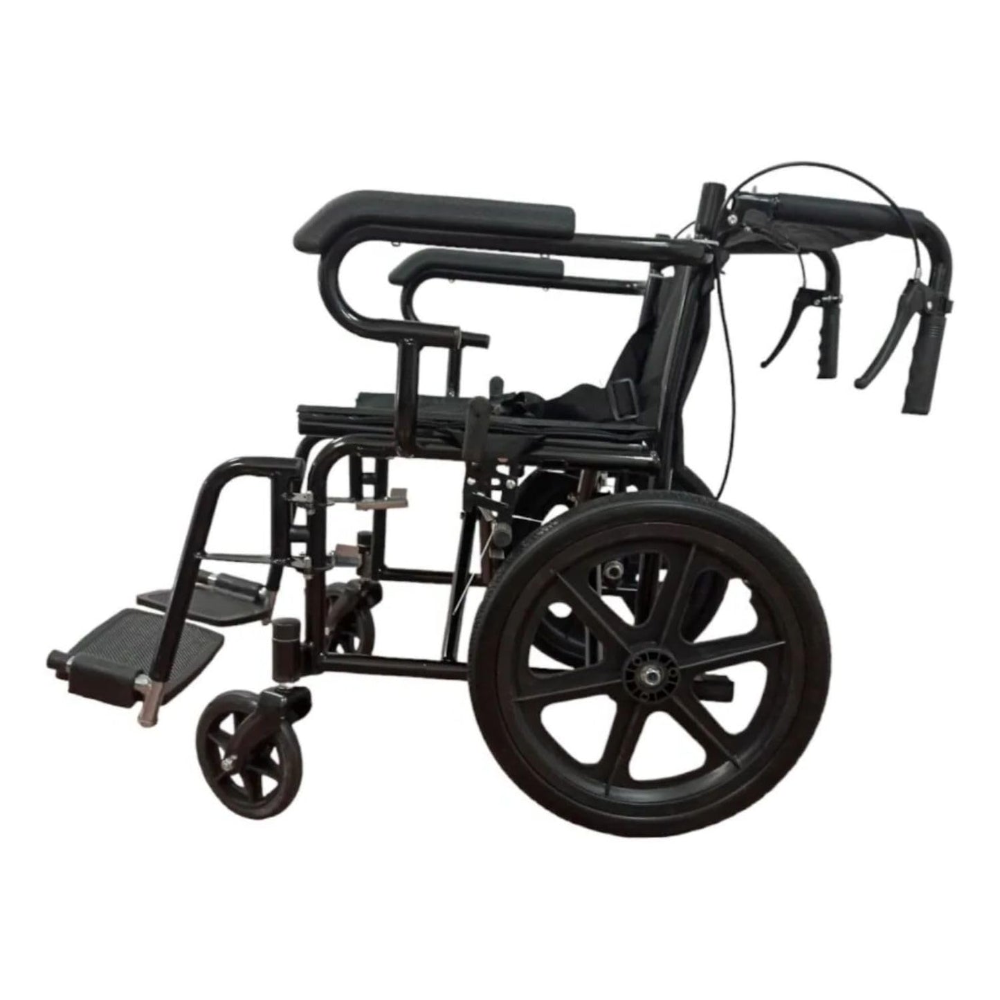 Silla De Ruedas ekomobility Plegable con Freno en Agarradera para Traslado