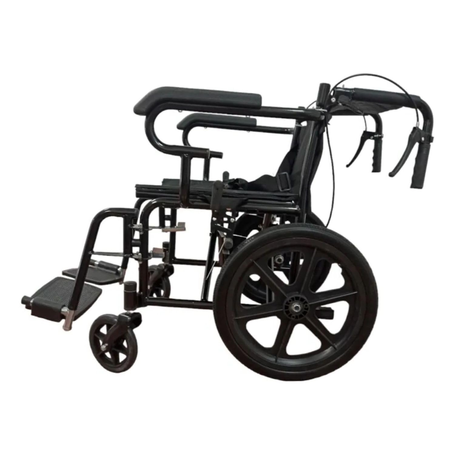 Silla De Ruedas ekomobility Plegable con Freno en Agarradera para Traslado