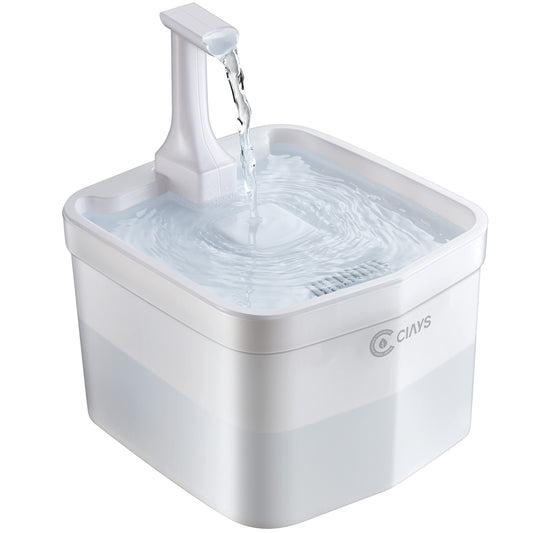 Fuente de Agua Automática Ciays Blanco con Filtros de Repuesto para Mascotas