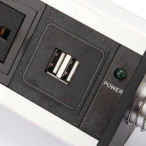 Toma de Corriente Emergente para Encimera, Enchufes EléCtrica Ocultos Pull Up Regleta Empotrada para Escritorio Cocina Conferencias Oficina