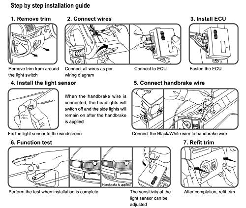 Accesorios de Seguridad para Coche Sensor Automático Luces Sensor de Luz 12 V