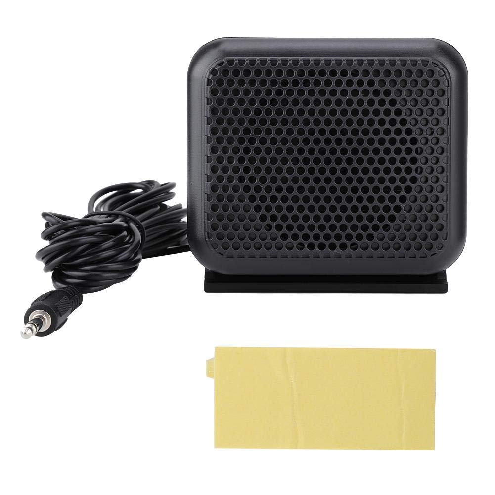 3.5W Bocina con Jack de 3.5 mm para Radios de Automóvil Ham, Mini Bocina Externo NSP-100 Radio Móvil, Sonido Estéreo, Cable de 4 Metros, Bocina Portátil Ajustable