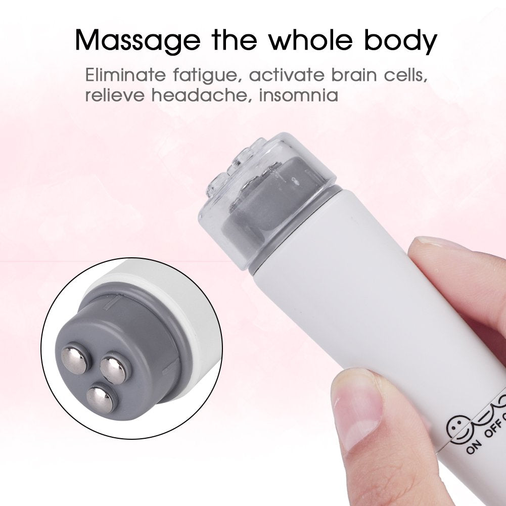 Salmue Masajeador de Ojos, Mini Antiarrugas eléctrico, antienvejecimiento Ojo, masajeador de Belleza para la Piel Dispositivo de Masaje reafirmante para aliviar los Aros Oscuros