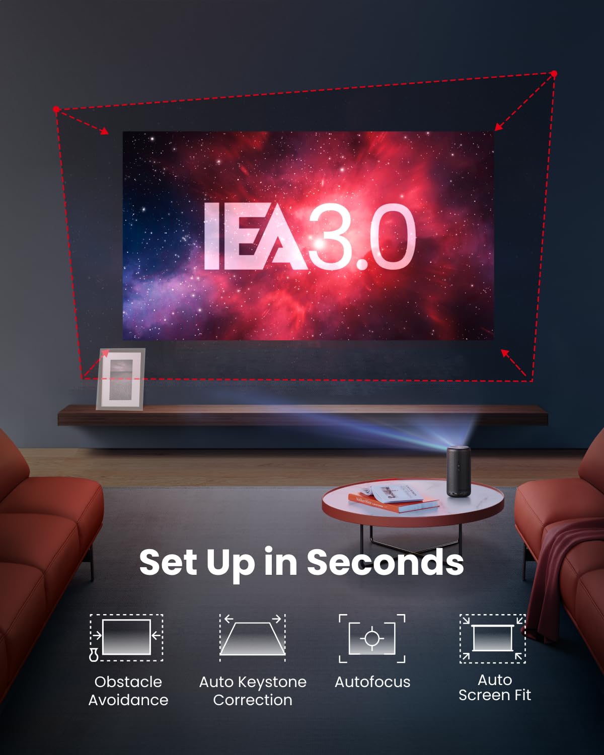 Proyector Portátil Anker Nebula Enfoque Automático para Google TV 1080p Negro