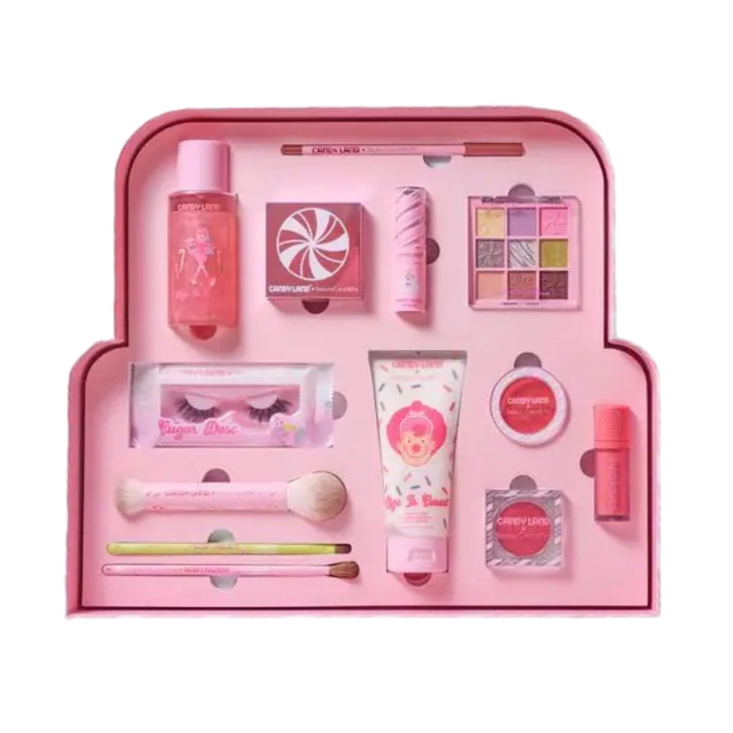 Beauty Creations - Calendario De Adviento 12 Días, Candy Land, Set De Maquillaje y Cuidado Personal, Incluye Paleta, Rubores, Brochas, Labial y Accesorios