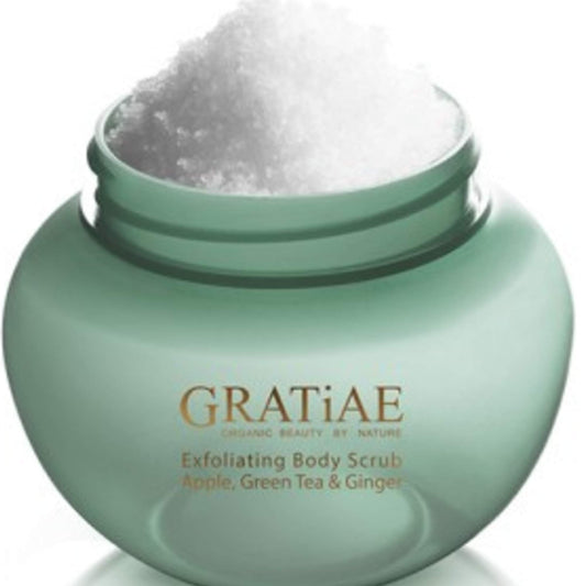Gratiae- Exfoliante de sal orgánico con manzana, té verde y jengibre, 10,5 fl oz