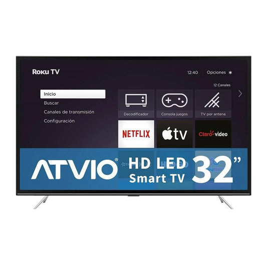 Atvio TV 32 Pulgadas HD Smart TV LED ATV-32SMR