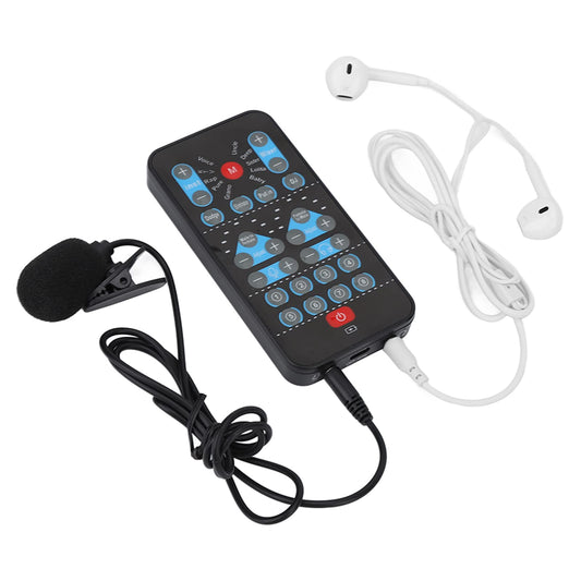 Cambiador de Voz, Micrófono de Mano Cambiador de Voz Disfrazador, Mini Dispositivo Portátil Cambiador de Voz Máquina de Efectos de Sonido Tablero Mezclador para Juegos Grabación Streaming en Vivo
