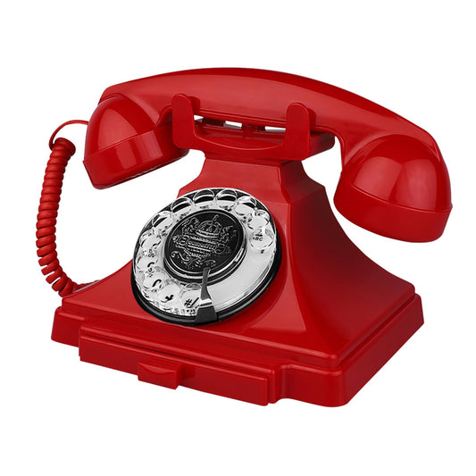 Teléfono fijo retro, teléfono antiguo con cable, esfera giratoria vintage de los años 30, teléfonos decorativos de estilo antiguo para el hogar, teléfonos rotativos básicos de trabajo para el hogar