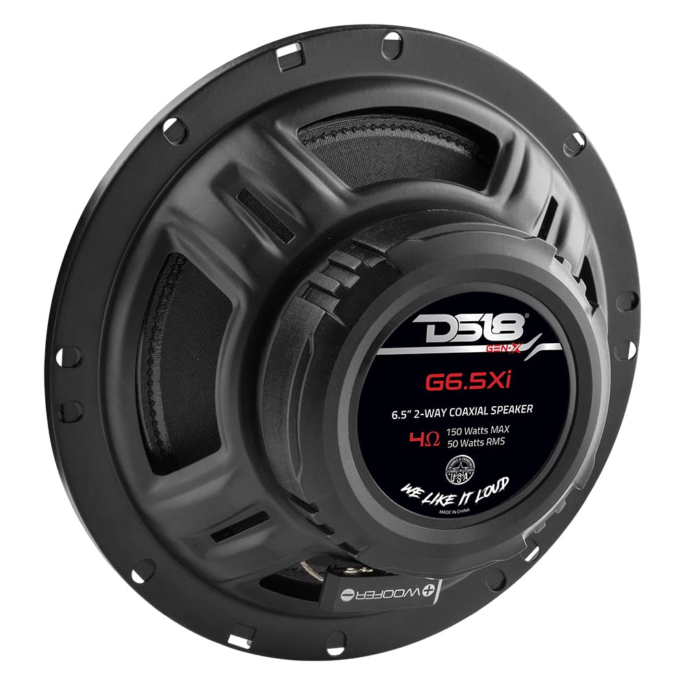 DS18 Dos TWETEERS DE CÚPULA Mylar Gen-X6.5 Altavoz coaxial - 6.5", 3 vías, 165W MAX, 50W RMS, Cono de Papel Negro, 4 ohmios, claridad inigualable por Otros Altavoces
