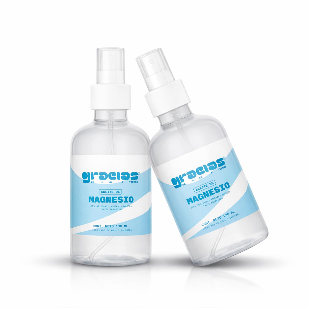 Aceite de Magnesio Spray Transdérmico 130ml | Cloruro de Magnesio 25% | Alivia Dolores Musculares y Calambres | Mejora el Sueño | Gracias de la Tierra