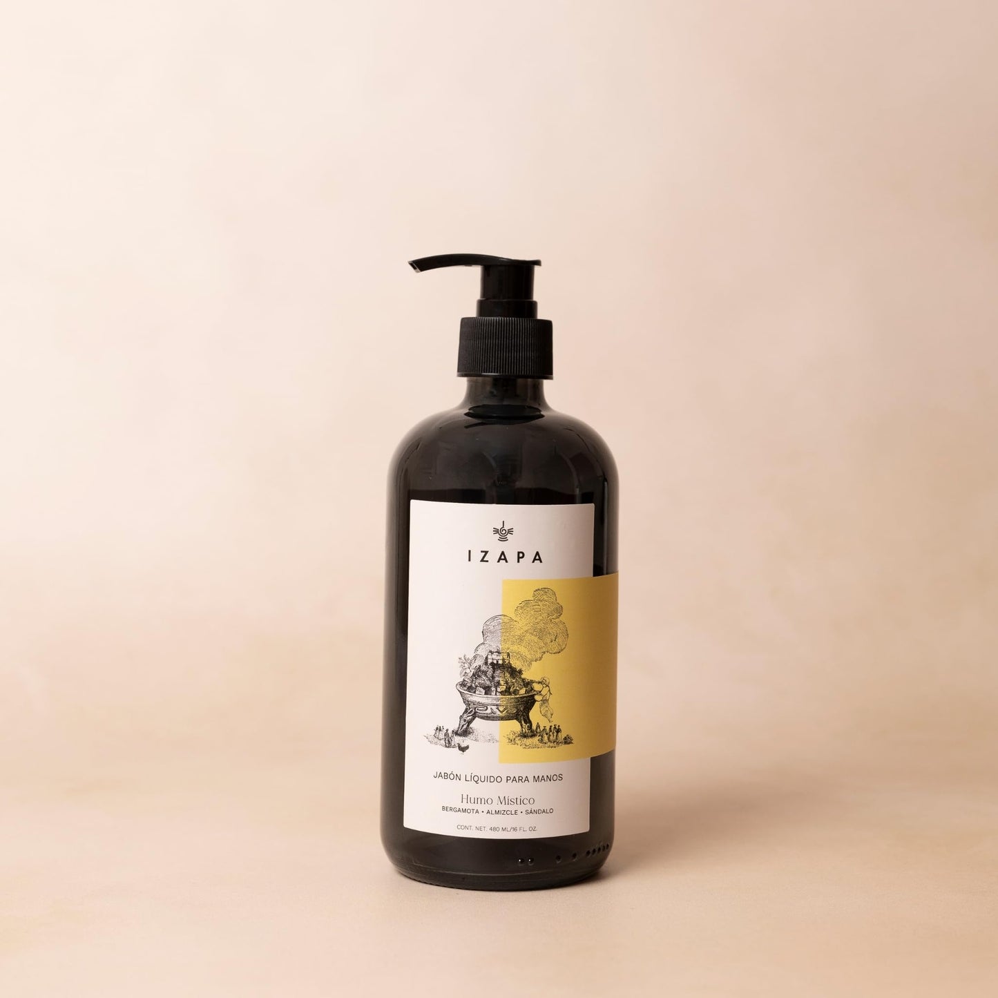 IZAPA Humo Místico Jabón Líquido para Manos 480 ml con Aceite de Jojoba Humectante