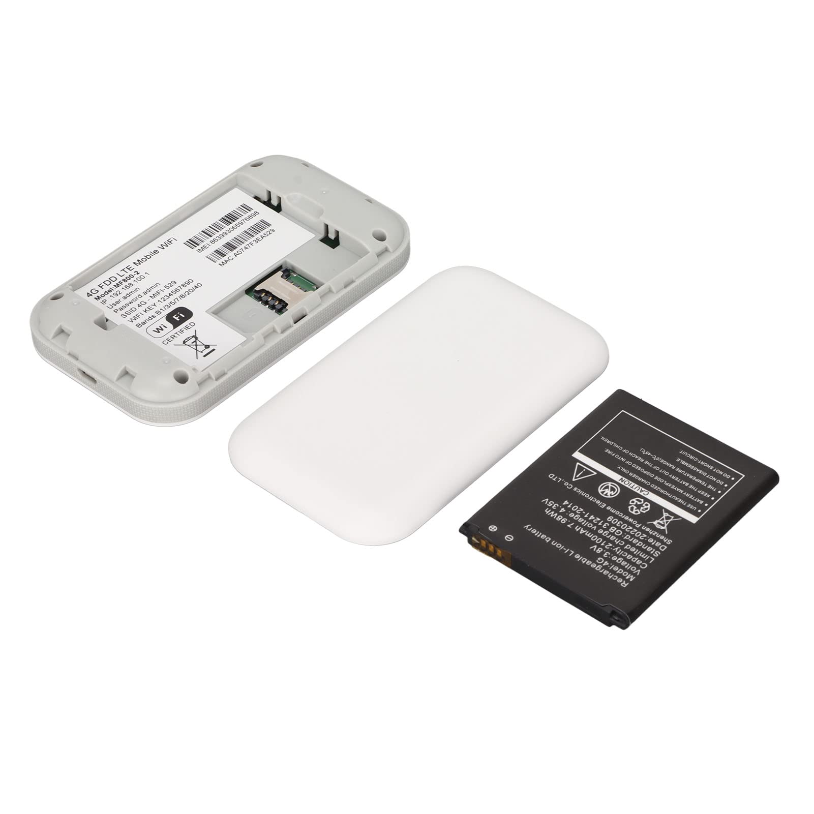 Luqeeg Enrutador de Punto de Acceso Móvil WiFi 4G LTE, Punto de Acceso a Internet Portátil, Tarjeta SIM de Alta Velocidad de 150Mbps, 10 Usuarios Compatibles para el Hogar, la Oficina