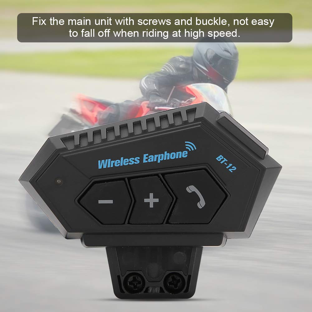 xuuyuu Intercomunicador Bluetooth para Motocicleta, Casco para Motocicleta Auricular Bluetooth 4.1 + EDR CSR8635 Kit de Sistemas de comunicación con Auriculares Manos Libres de reducción de Ruido