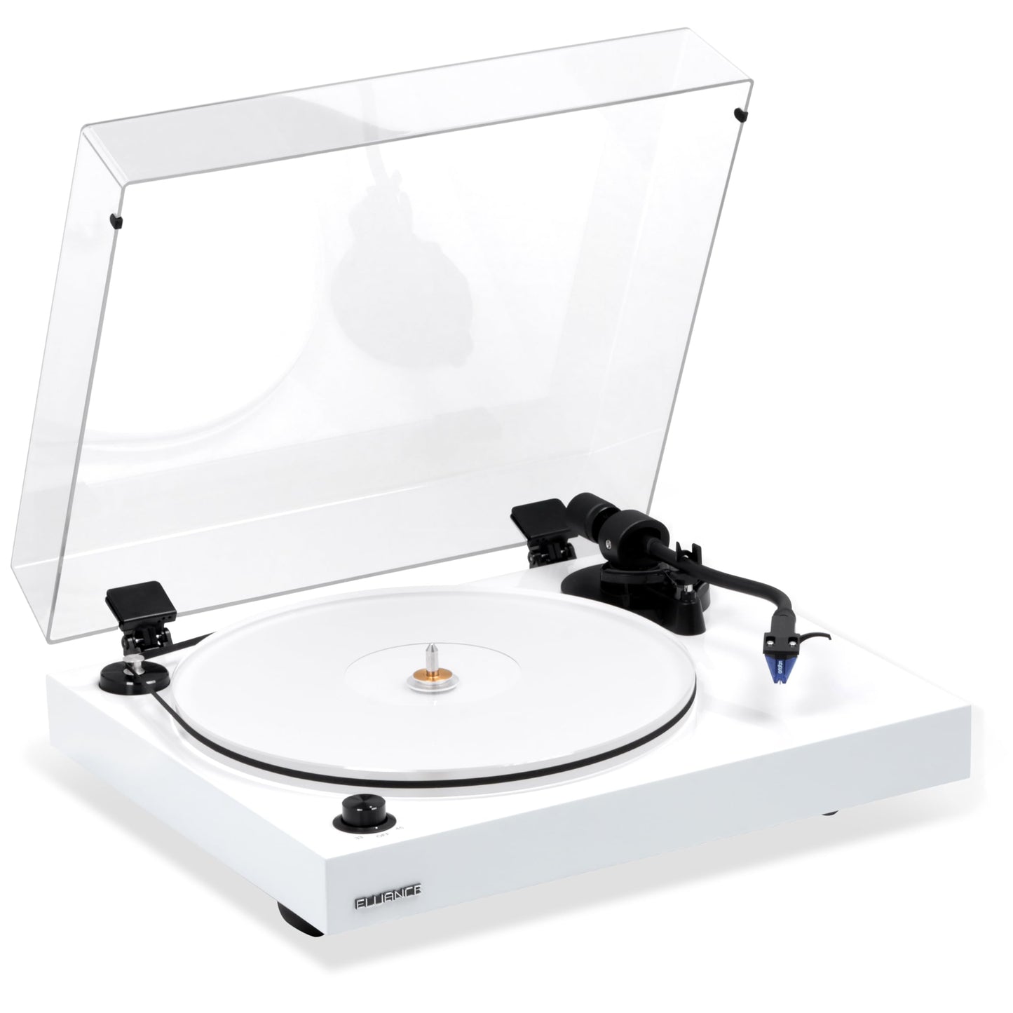 Fluance RT85 Referencia de Alta Fidelidad Tocadiscos de Vinilo con Cartucho Ortofon 2M Azul, Plato de Acrílico, Motor de Control de Velocidad de Alta Masa, Zócalo de Madera MDF con Aislamiento de
