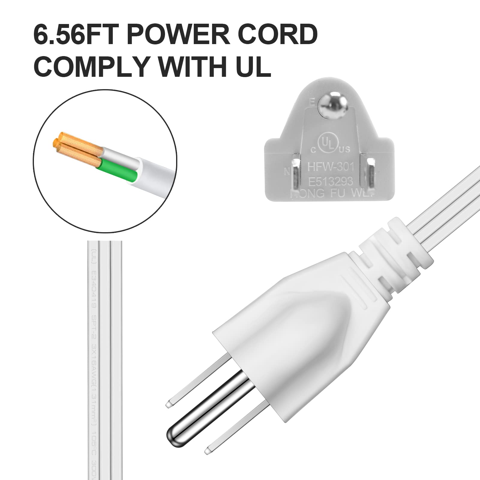Regleta Empotrada con USB C 20W PD Carga Rápida Toma de Corriente de Escritorio 4 Puntos de Venta USB C Construido en Mueble Enchufe de Alimentación de Extensión para Oficina Dormitorio (Blanco)