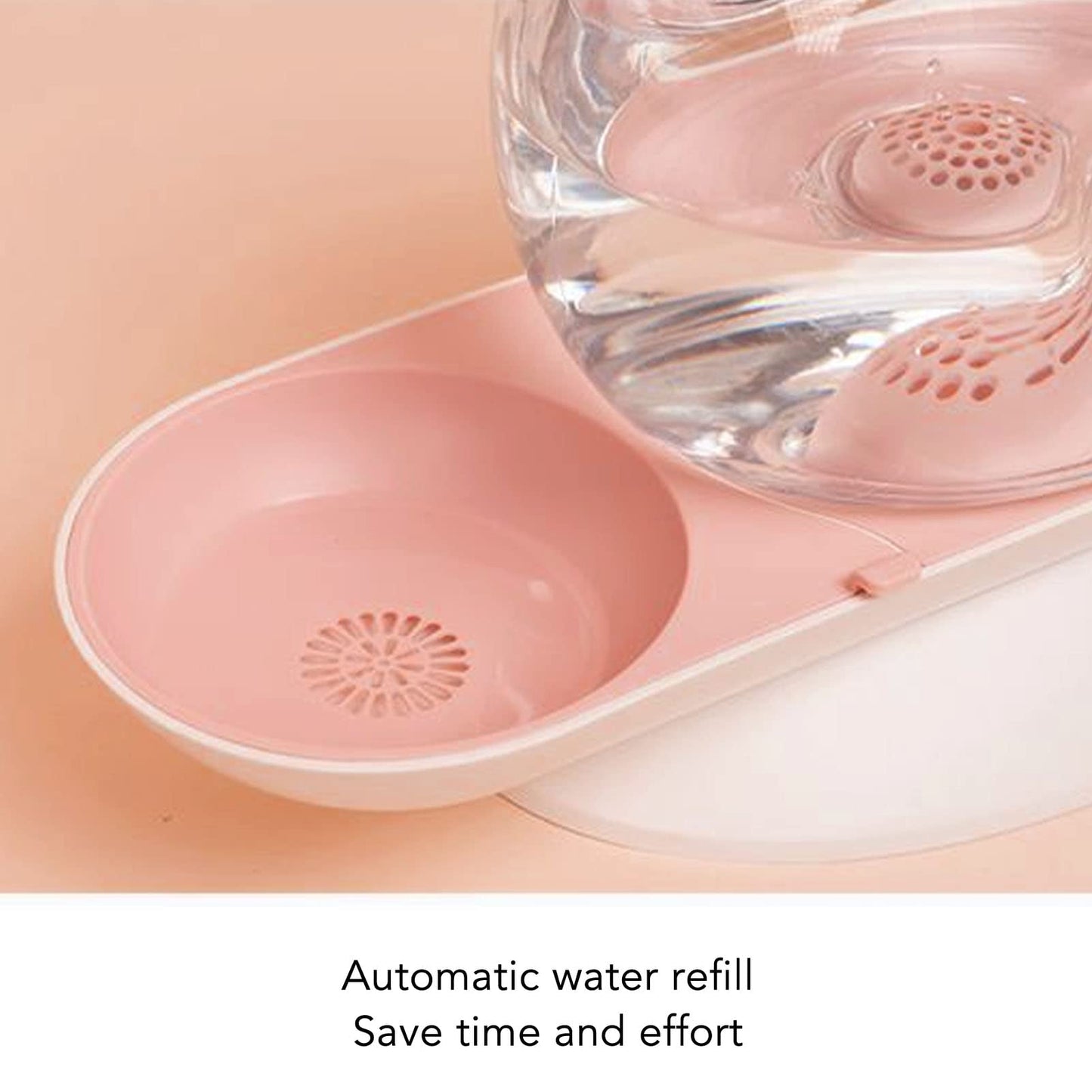 Dispensador de Agua para Mascotas Forma de Caracol Fuente de Agua Potable Automática 2.8L Gran Capacidad para Perros y Gatos (Rosa)
