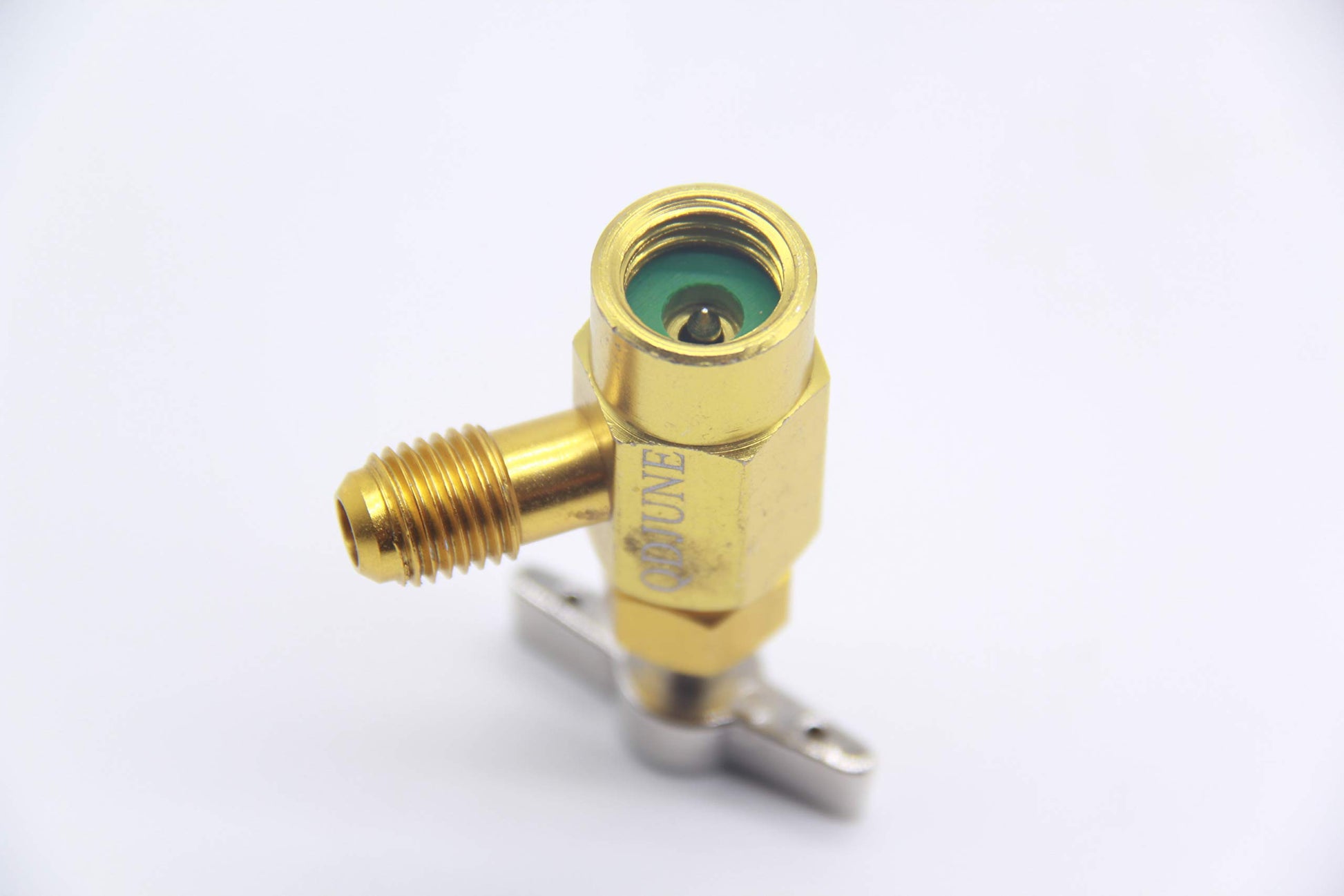R134a Tap, R134A llave de latas autosellable, con rosca de mano derecha, R134A herramienta de válvula abridor de botellas 1/2" Acme hembra R-H, conector macho SAE de 1/4", para R134A, con manguera y manómetros