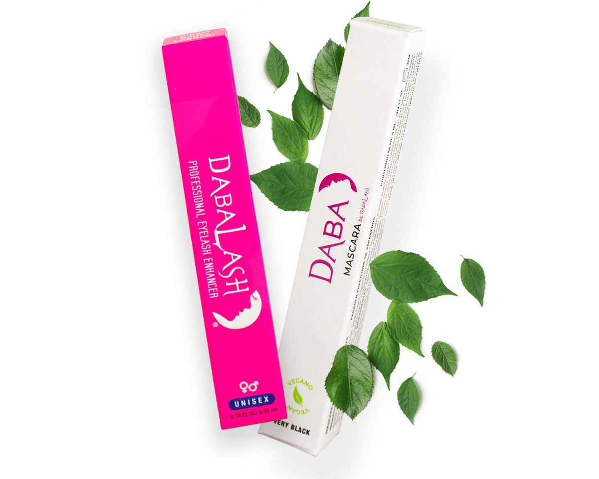 Combo Dabalash + Daba Vegan Mascara, Promueve el crecimiento y cuidado de las pestañas, Rosa