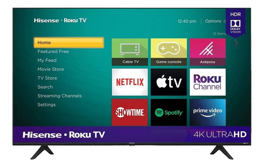 Hisense Televisión de 55" Class 4K UHD Smart TV with HDR Compatible con Netflix, Prime Video, Apple TV, Spotify - 55R6090G5 (Reacondicionado)