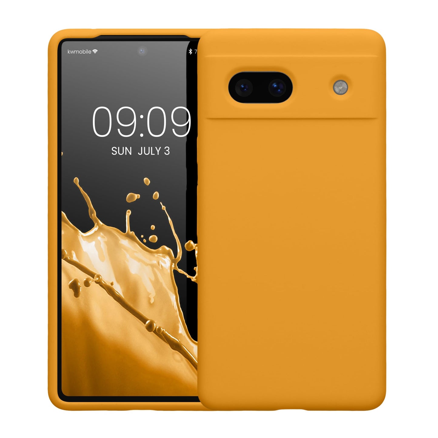 kwmobile Carcasa Compatible con Google Pixel 7a Funda - Case TPU y Silicona antigolpes - Apto Carga inalámbrica - Mango