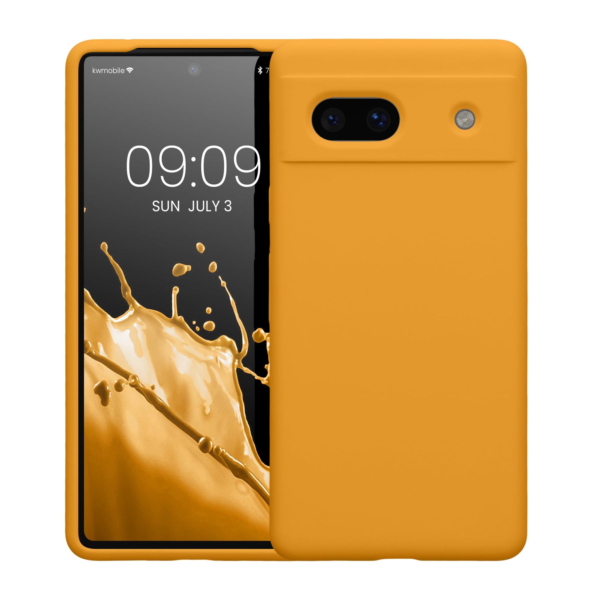 kwmobile Carcasa Compatible con Google Pixel 7a Funda - Case TPU y Silicona antigolpes - Apto Carga inalámbrica - Mango