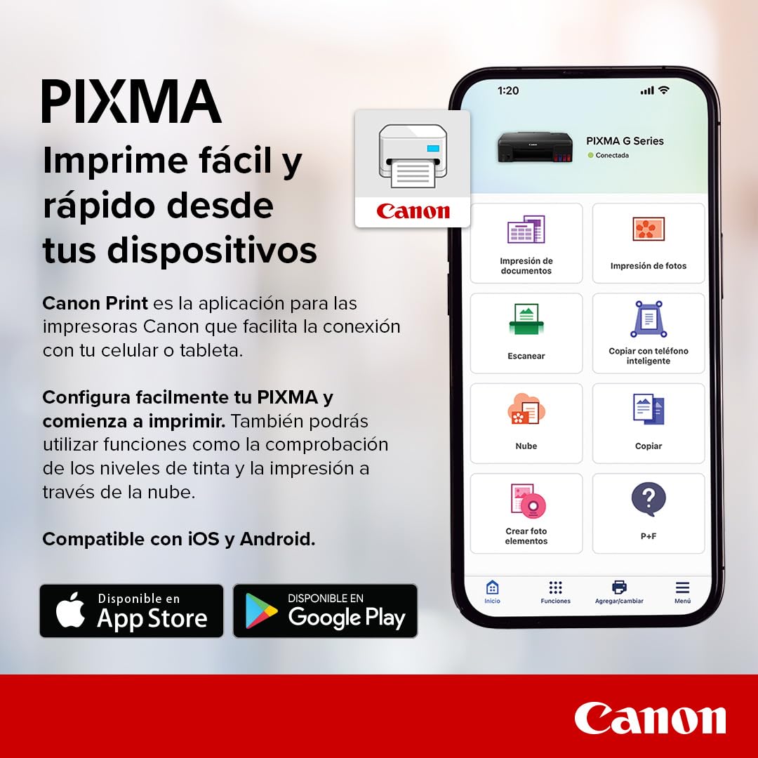 Canon Impresora Multifuncional Inalámbrica MegaTank G3170