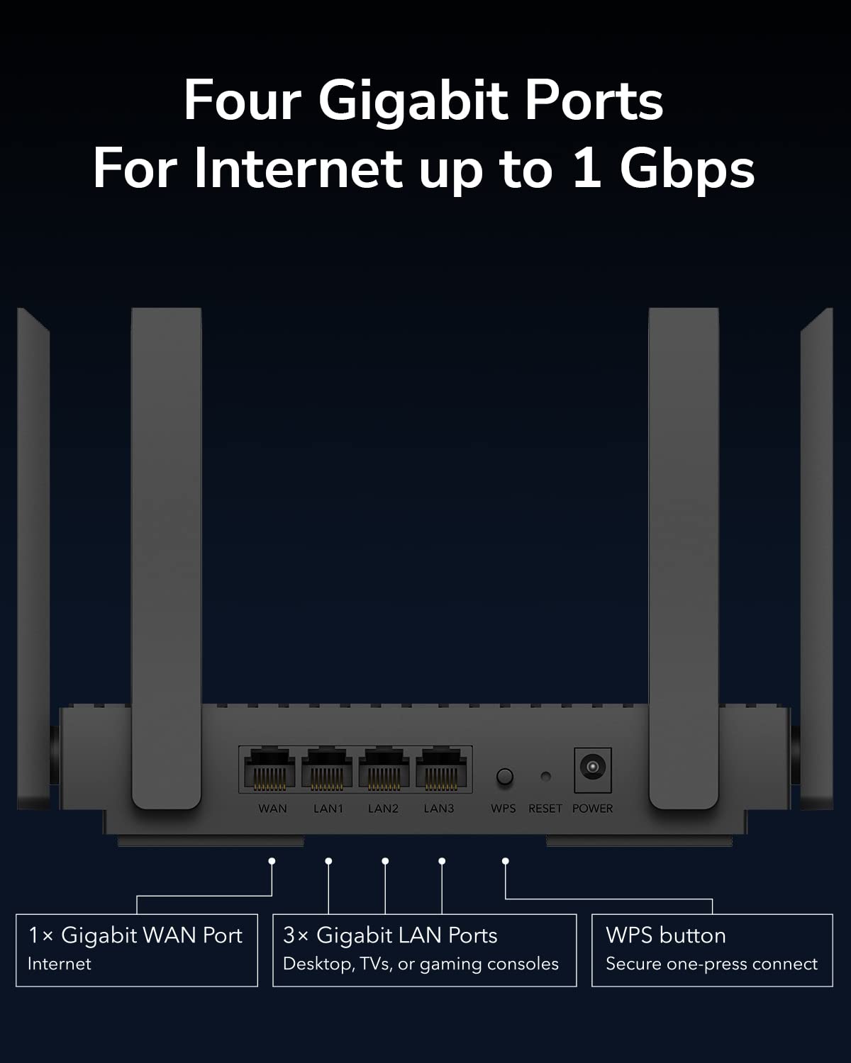Cudy AX3000 WiFi 6 Router – 802.11ax Wireless Dual Band Gigabit Internet Router, compatible con VPN, MU-MIMO, WireGuard, Cudy Mesh compatible WR3000
