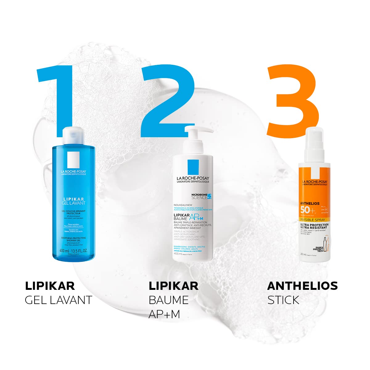La Roche-Posay Lipikar Gel Lavant, Gel de Ducha con Niacinamida para Piel Sensible, Limpiador Suave para Rostro y Cuerpo para Todas las Pieles, 400 ml