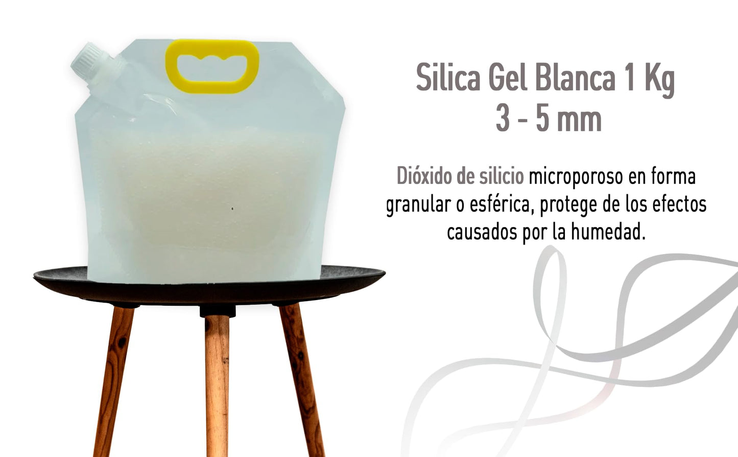 [3-5mm] Silica gel 1kg Gel de Sílice para humedad - DeseCamen Bulk