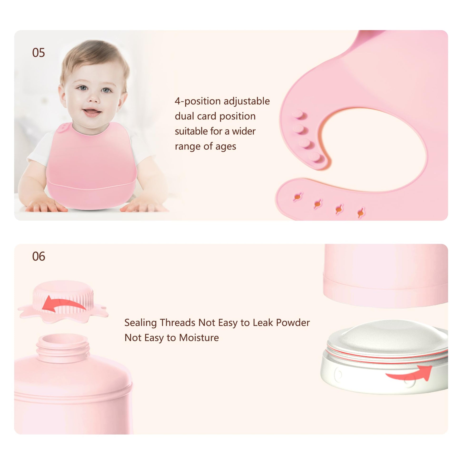 Calentador de biberones portátil rosa para viajes, calentador de leche para bebés con batería de 15000 mAh, recipiente para fórmula para llevar, calentamiento rápido para leche materna y fórmula, carga rápida e inalámbrico