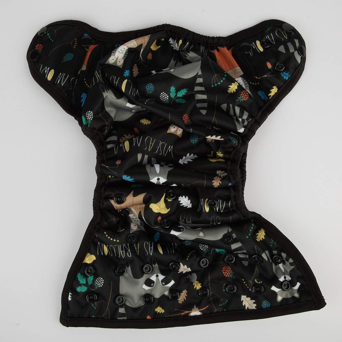 (Racoon Owl) - Sigzagor Baby Nappy Cover Nappy One Size 3.6kg to 3.6kg (Racoon Owl)