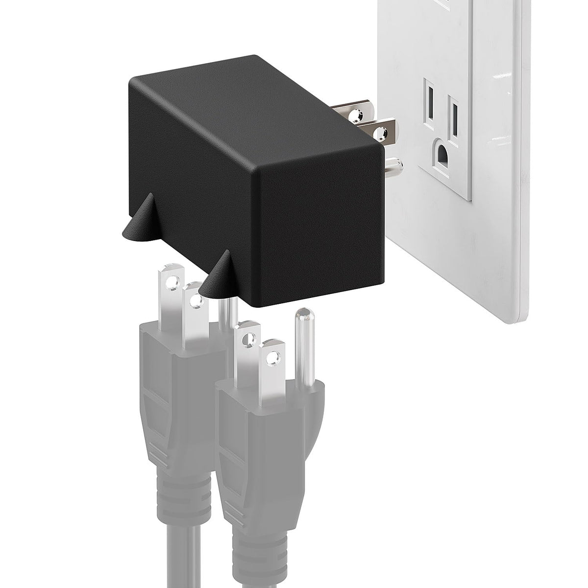 Adaptador de Corriente PA-0508 Negro de 90 Grados para Ahorro de Espacio