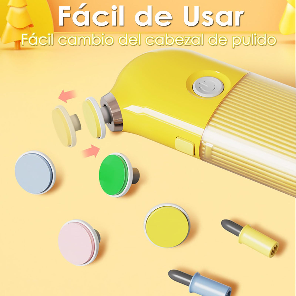 lima de uñas electrica, corta uñas adulto electrico,cuidado de uñas mujer, juego de cortaúñas 6 en 1, con cable de carga USB, bajo nivel de ruido, para niños y niñas de todas las edades, blanco (Blanco)