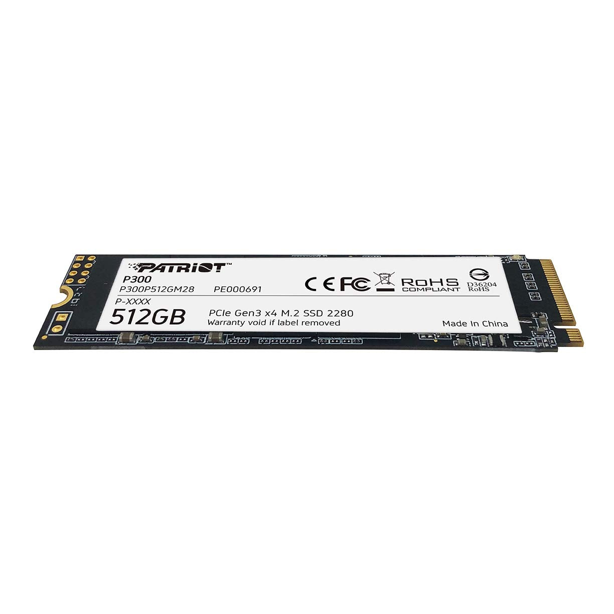 Unidad de Estado Sólido Patriot P300 512Gb M.2 2280 Pcie Gen 3 X4