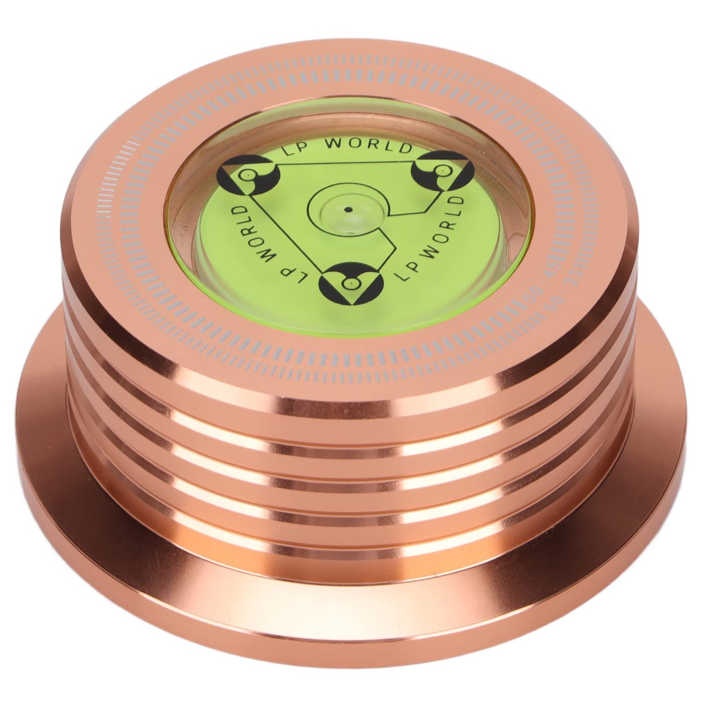 Estabilizador de Discos de Vinilo con Nivelación de Burbujas Aluminio Oro rosa