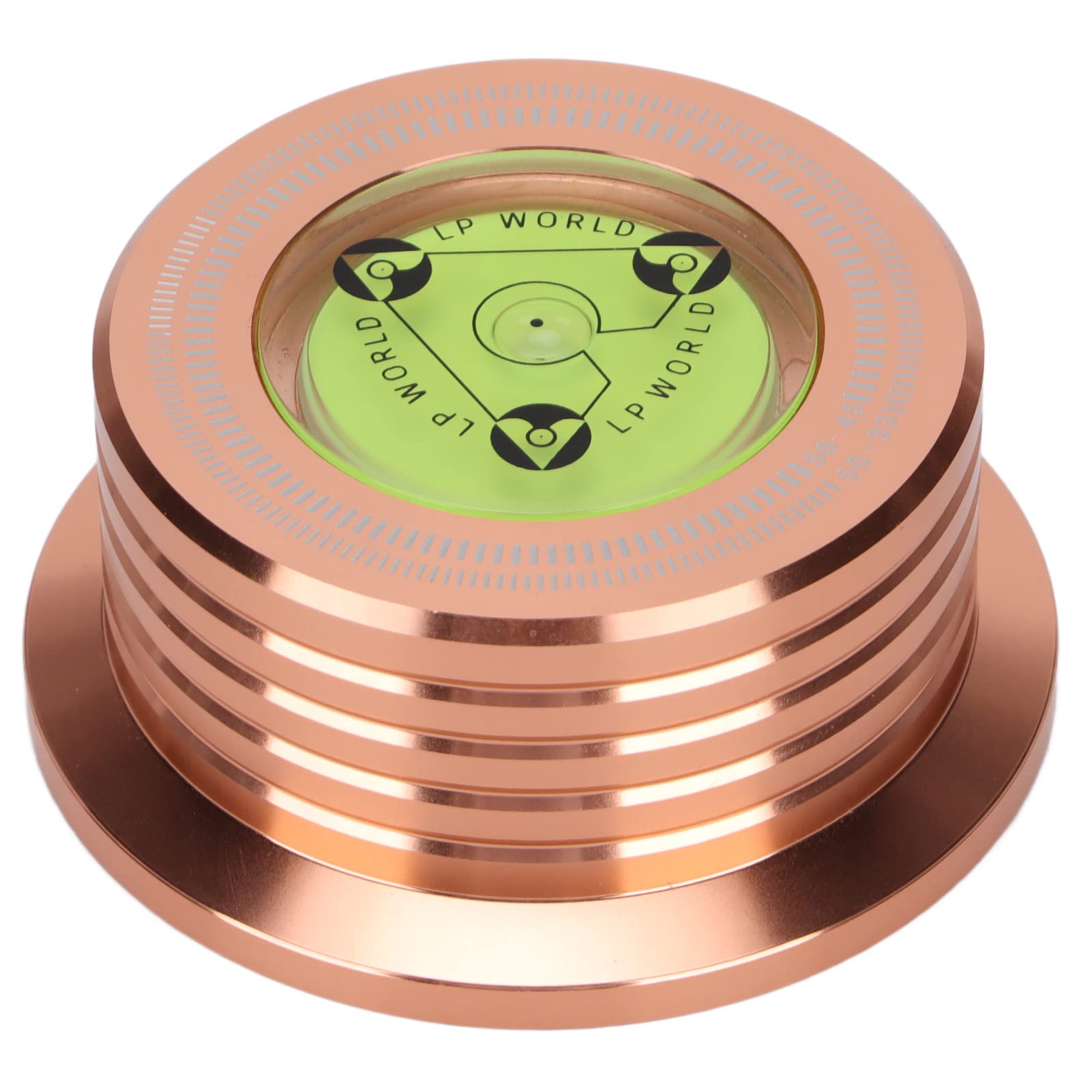 Estabilizador de Discos de Vinilo con Nivelación de Burbujas Aluminio Oro rosa