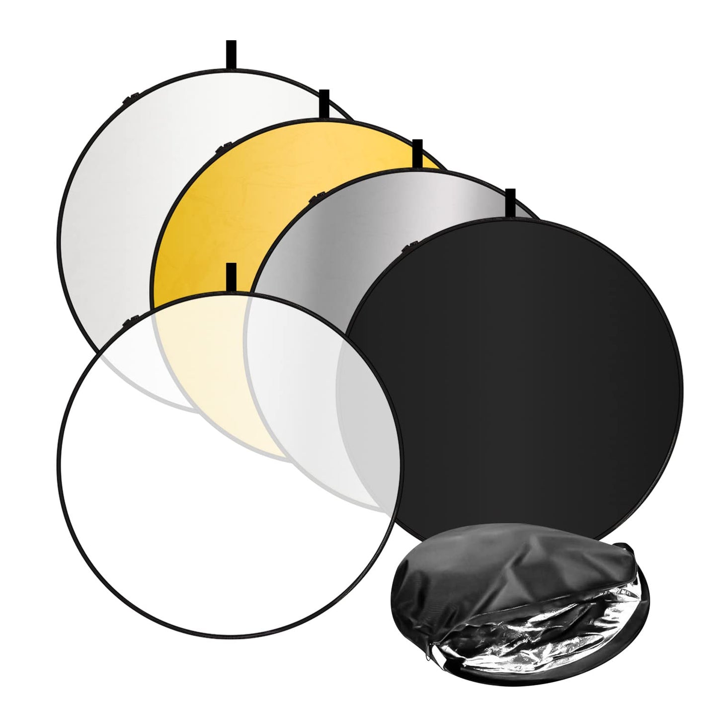 LimoStudio 43 Inch Photo/Video Studio Reflector, New Hand Held 5-in-1 Collapsible Lighting Reflector Disc Board Panel, Photography Studio, AGG736