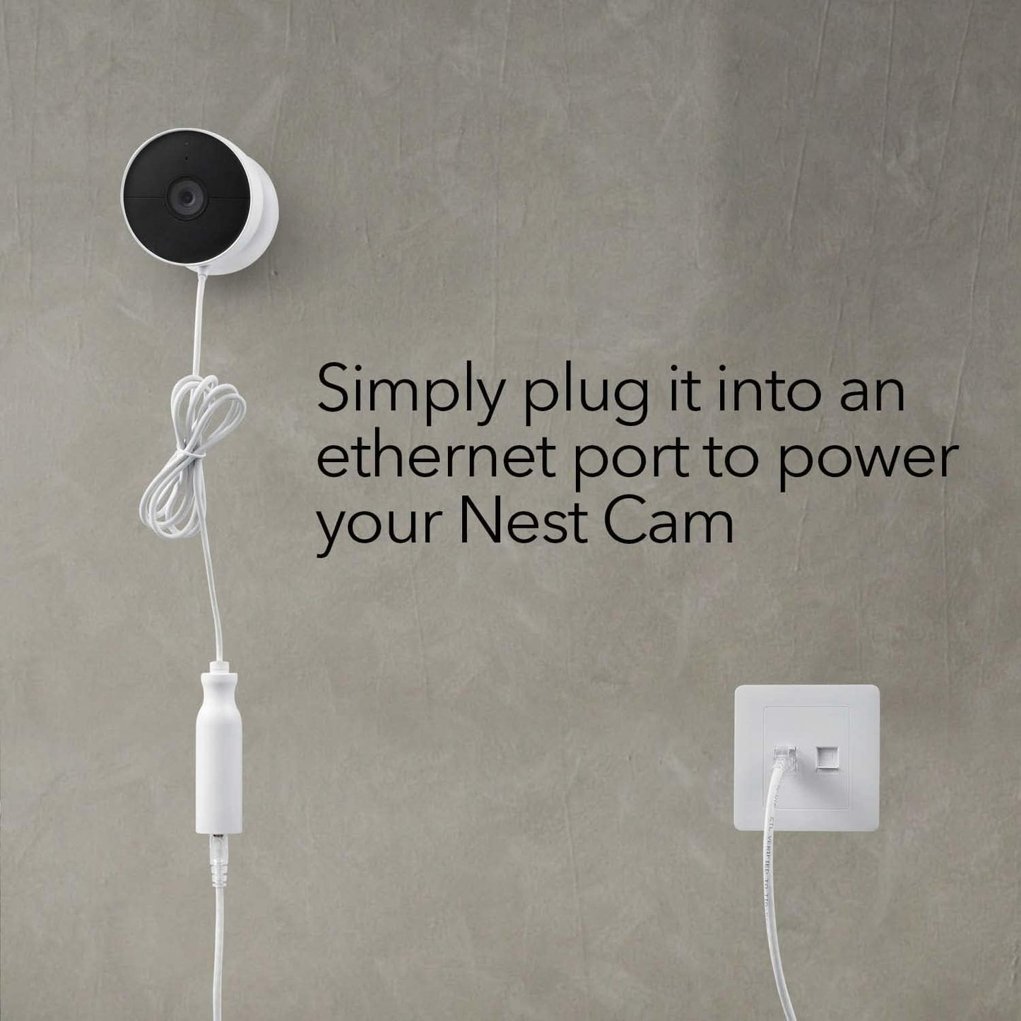 Wasserstein Adaptador PoE para Google Nest Cam (batería) - Hecho para Google Nest