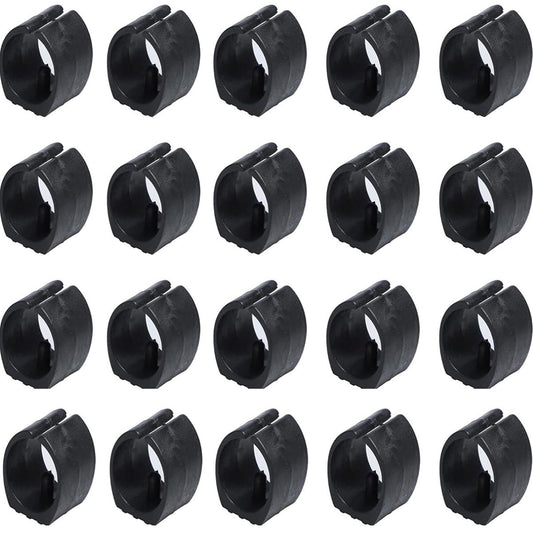 20 tapas de pie para silla con forma de U de 30 mm de diámetro (negro)