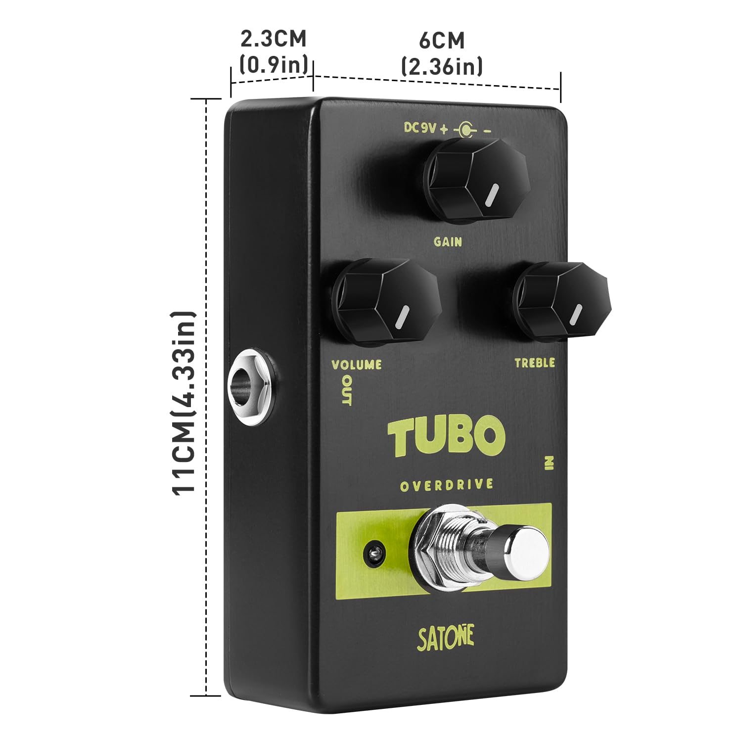 Pedal de Efecto para Guitarra Eléctrica Satone S806 Sobremarcha Acústico de Metal con True Bypass