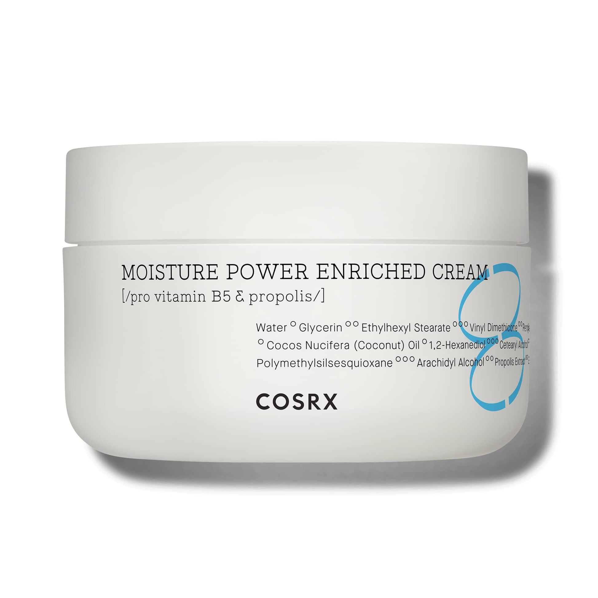 COSRX Hydrium Moisture Power - Crema enriquecida de 50 ml, propóleo, crema de terciopelo centella, cuidado de la piel coreana, sin pruebas en animales, sin parabenos