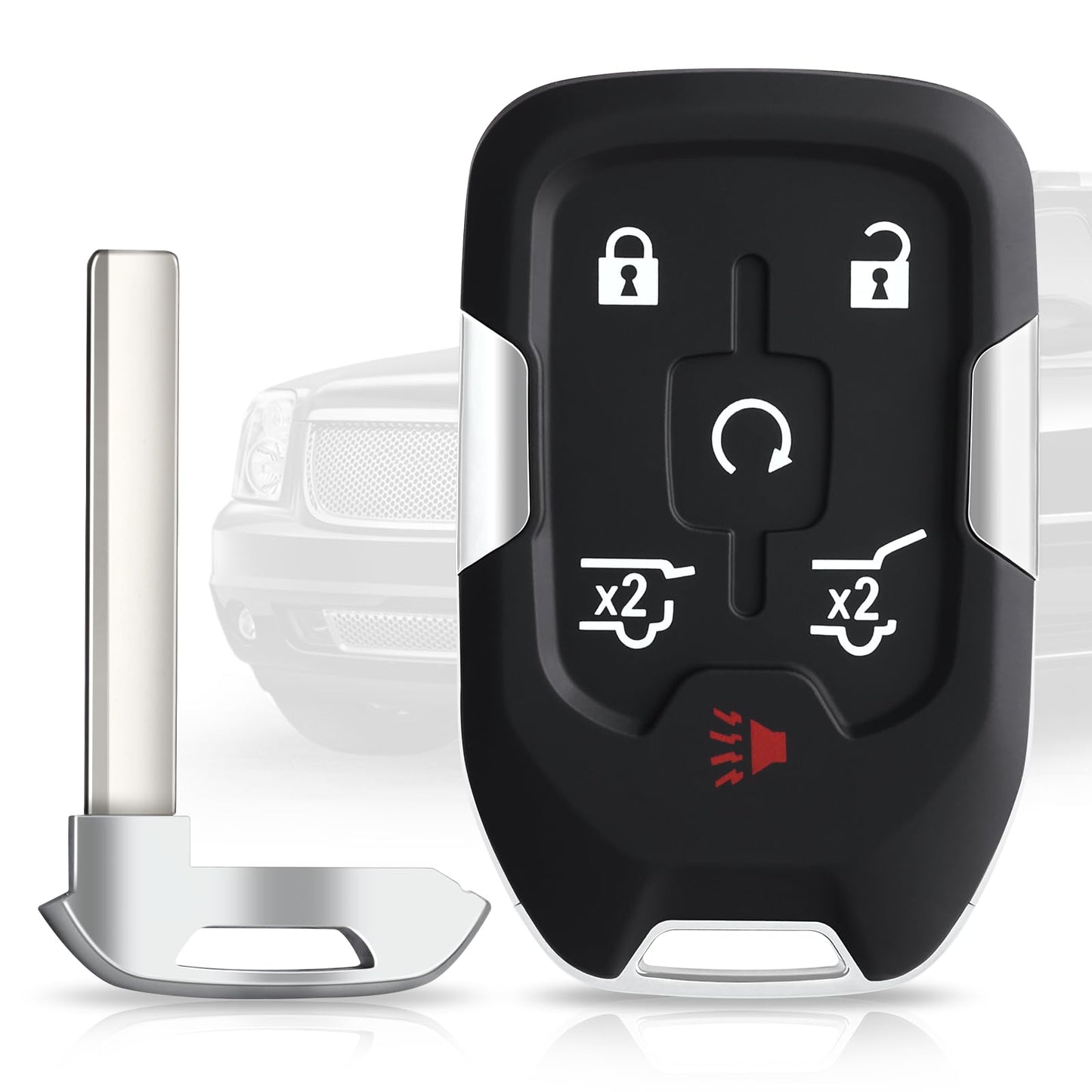 HelloAuto - Llavero para GMC Yukon/Yukon XL, Chevy Tahoe Suburban Key Remote 2015-2020 (HYQ1AA) con 6 botones